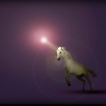 unicorn rearing by starlight